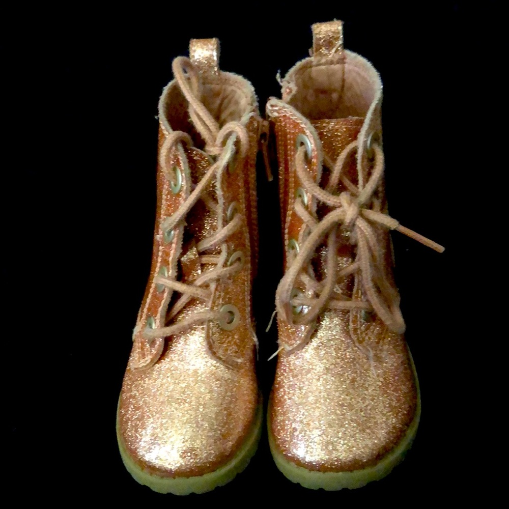Old Navy Fuchsia Glitter Girl Boots Size 7